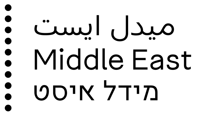 Middle East — Arabic and Hebrew display typeface specimen