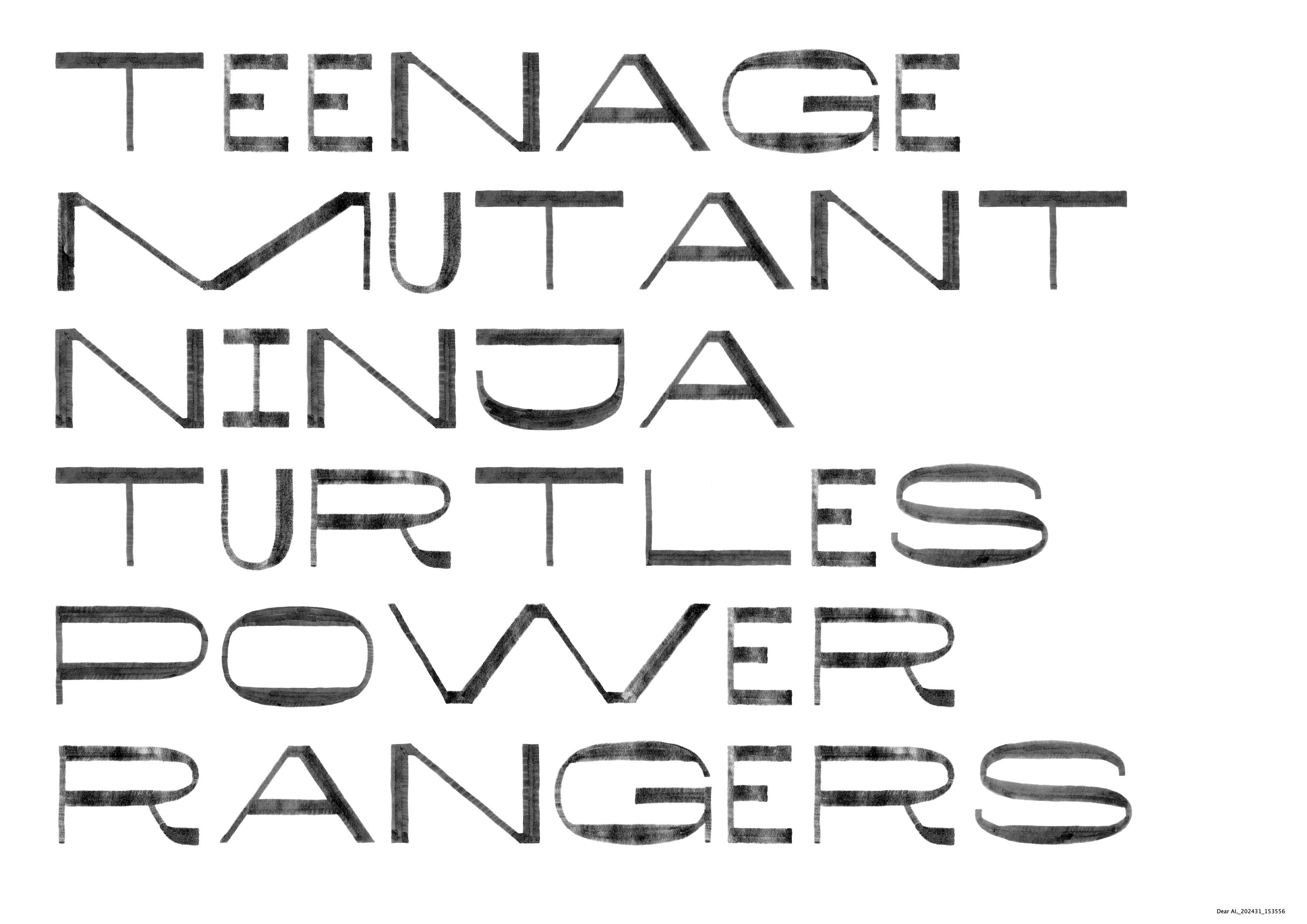 Dear AI typeface in use - application 2