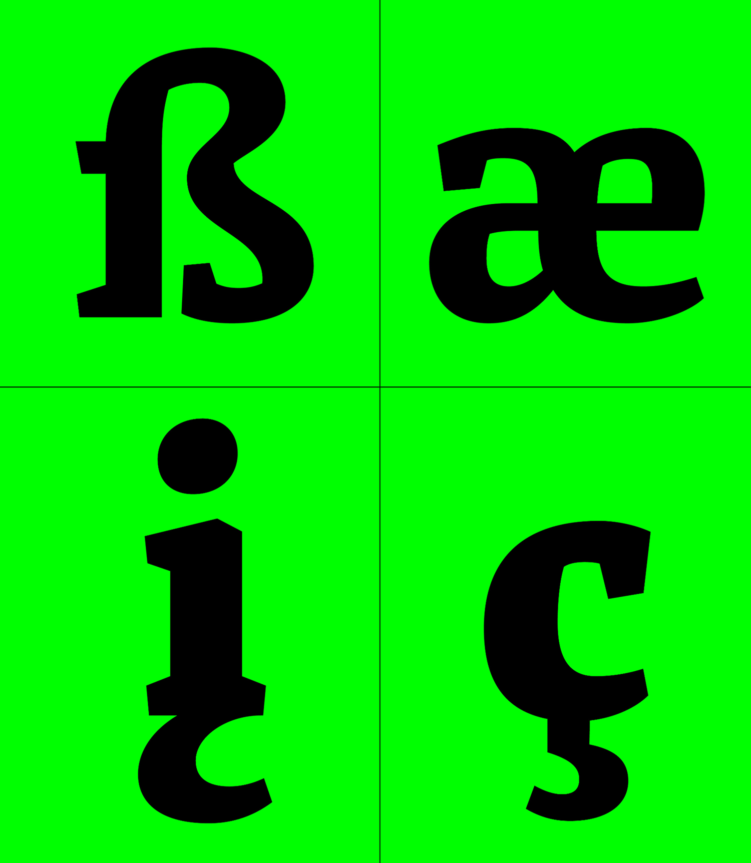 Werd typeface in use - application 1